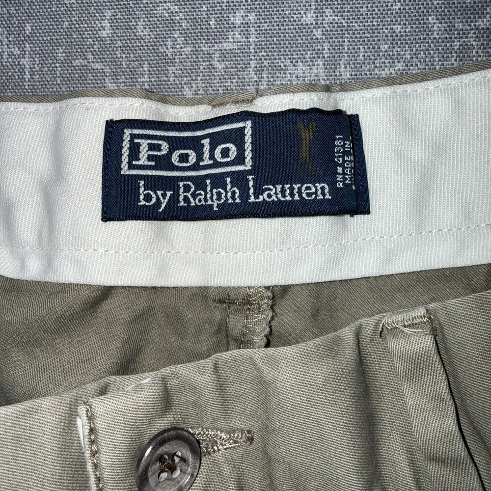 Polo Ralph Lauren Pants Mens 36x31 Beige Chino Straight Leg Flat Front Classic - Picture 5 of 9